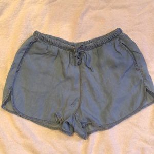 Brandi Melville denim drawstring shorts